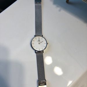 Daniel Wellington silver mesh strap watch